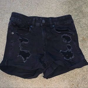 NWOT AERO BLACK DISTRESSED JEAN SHORTS
